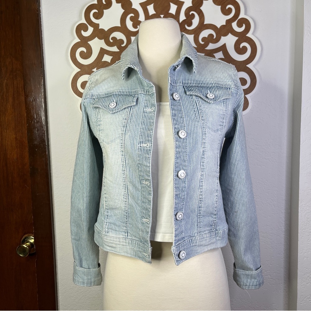 Kensie jeans striped jean jacket